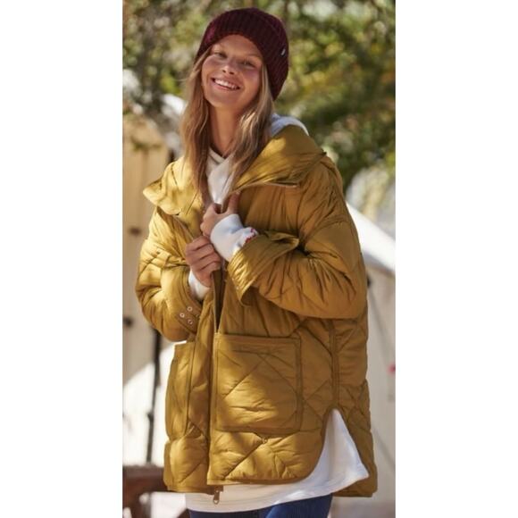 Free People Jackets & Blazers - Free People Pria Packable Puffer jacket himalayan smoke